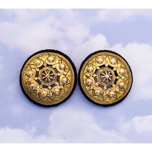 Vintage Gold plated Stud Earrings - S18